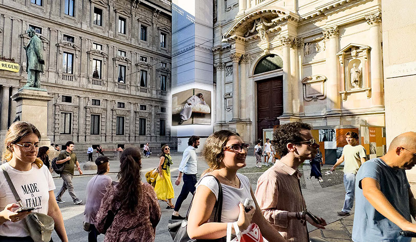 Immagine location spazio pubblicitario Acone Associati Milano piazza Cordusio - palazzo Broggi - Domination_1