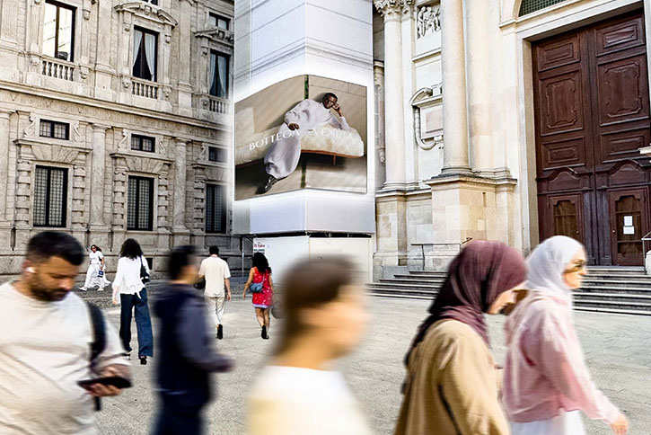 Immagine location spazio pubblicitario Acone Associati Milano piazza Cordusio - palazzo Broggi - Domination_3