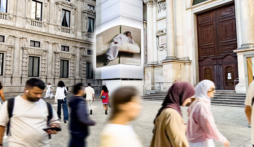 Immagine location spazio pubblicitario Acone Associati Milano piazza Cordusio - palazzo Broggi - Domination_3